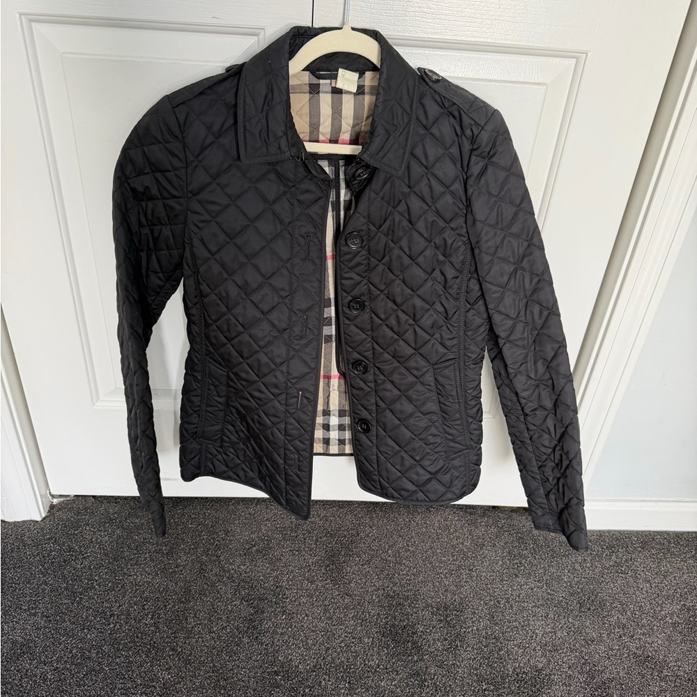 Burberry Black Quilted Utility Jacket